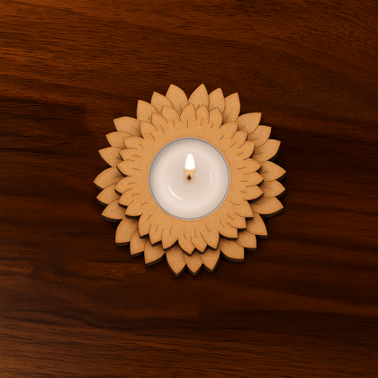 Dbeautify's DIY MDF Floral T Light Candle Holder