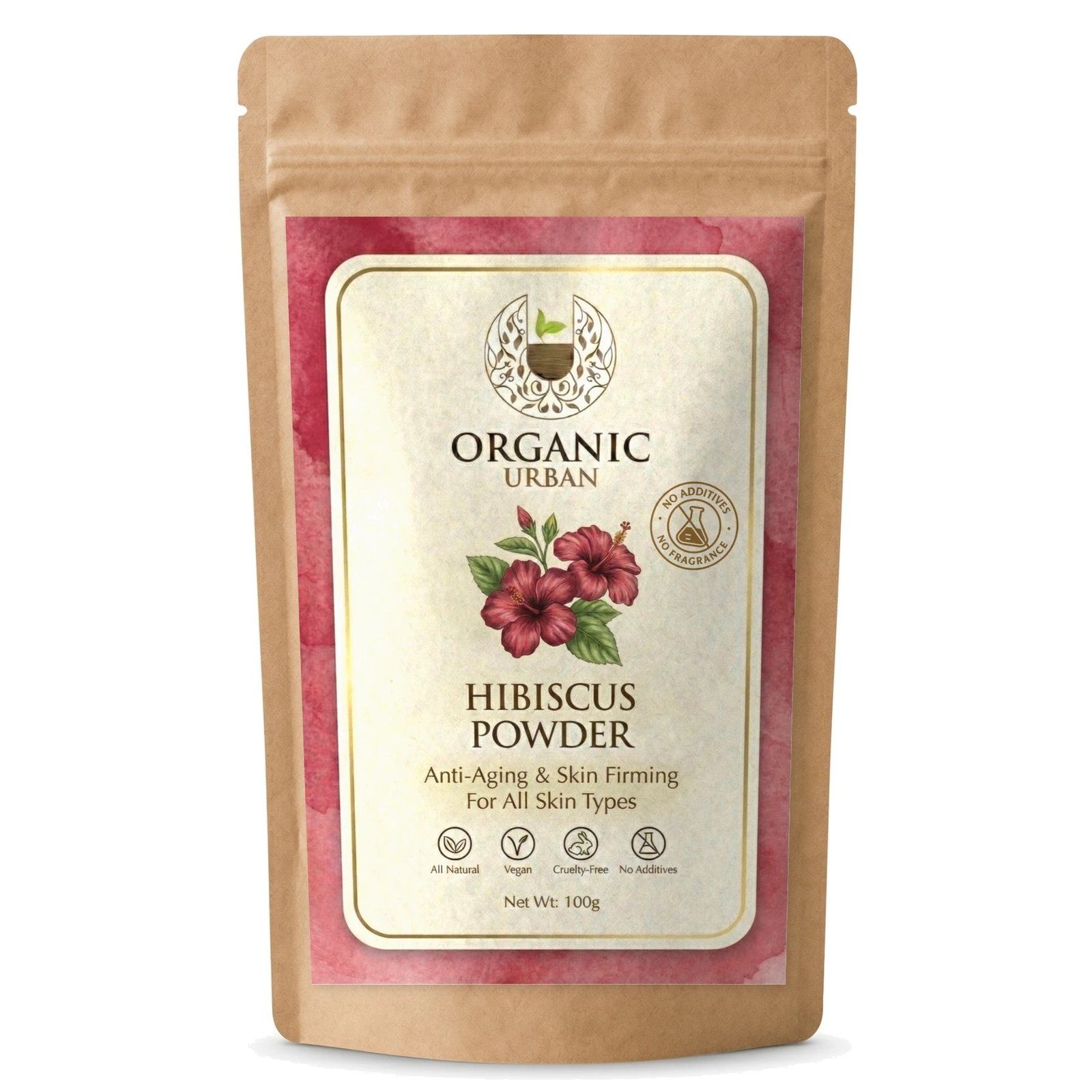 Organic Urban Hibiscus Flower Powder | Botanical Powder for Hair & Skin | 100 g