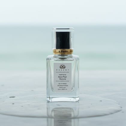 Essent Perfumes Aqua Pour Homme Eau de Parfum (EDP) – Fresh Aquatic Citrus Woody Long Lasting Perfume – Men’s Fragrance
