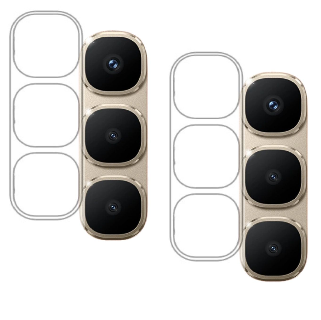 ISAAK Back Camera Lens Protector compatible for Infinix Hot 60 (Pack of 2)