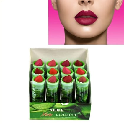 Elecsera Green Tea Multicolour Matte Lipstick Set of-12 (Multicolour, 3 g)