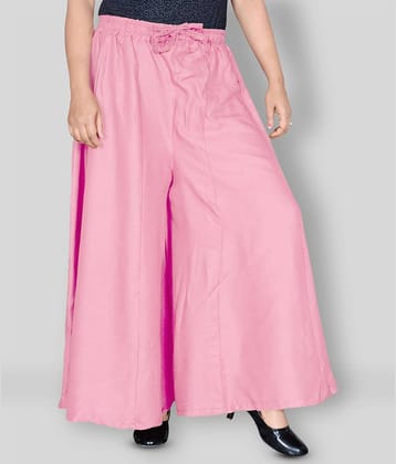 Sttoffa - Pink Rayon Flared Women's Palazzos ( Pack of 1 )