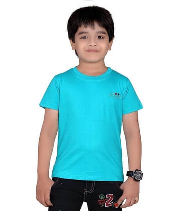 Dongli Pack of 1 Boys 100% Cotton Half Sleeves Shirt ( Turquoise )