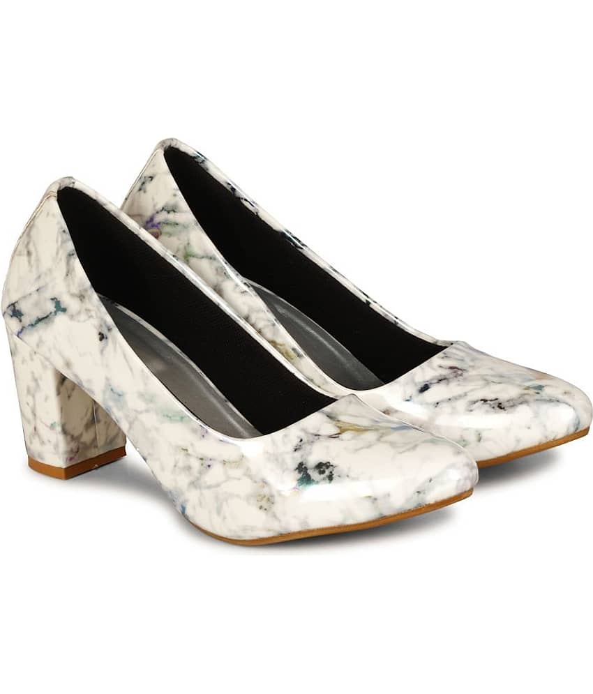 Saheb - White Women's Pumps Heels