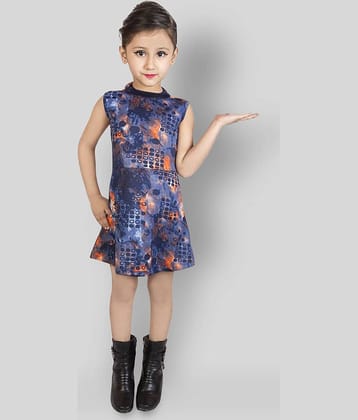 Addyvero Cotton Blend A-line Dress For Girls ( Pack of 1 , Multi )
