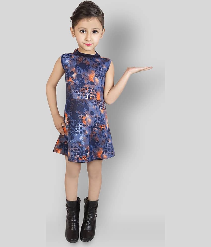 Addyvero Cotton Blend A-line Dress For Girls ( Pack of 1 , Multi )