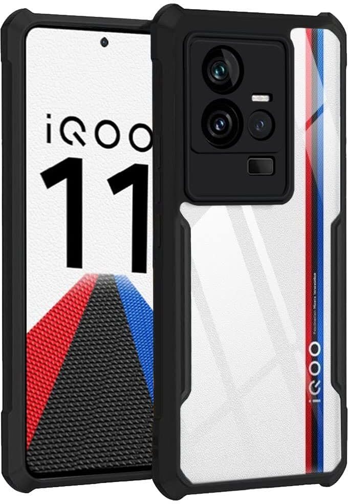 PLUGTECH Slim Shockproof Case | Matte Black Soft | Drop Protection | Precise Cutouts | Premium Mobile Cover for iQOO 11 5G