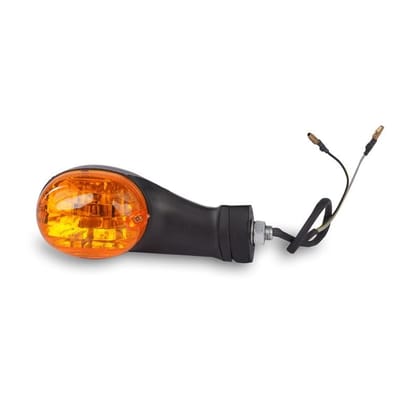 Varroc Front RH & Rear LH Indicator for Amber Bike | Durable Build & Superior Performance | Resists Water and Corrosion | Shockproof | Easy Installation with Pre-Wiring