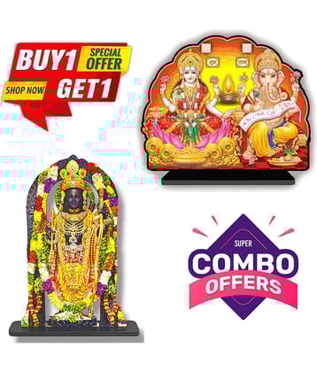 Saf Wood Laxmi Ganesh Idol ( 20 cm )