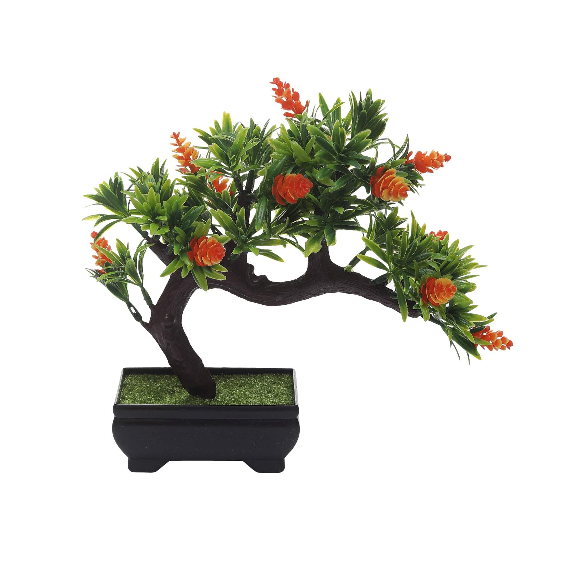 FOLIYAJ Artificial Bent Bonsai Tree