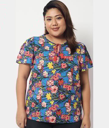 AUSTIVO - Blue Cotton Blend Women's Regular Top ( Pack of 1 )