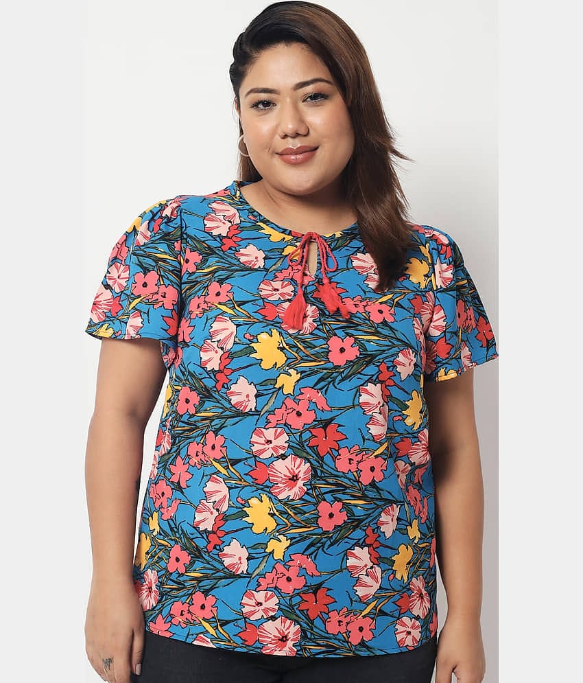 AUSTIVO - Blue Cotton Blend Women's Regular Top ( Pack of 1 )