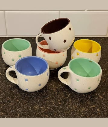 Love Unlimited Solid Bone China Tea Cup 150 ml ( Pack of 6 )