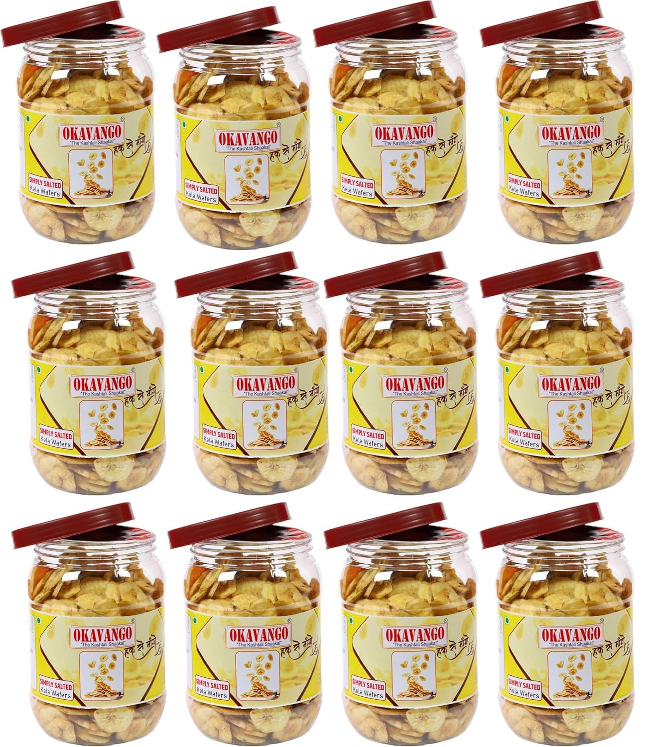 Okavango Simply Salted Banana Chips, 300g, Pack of 12