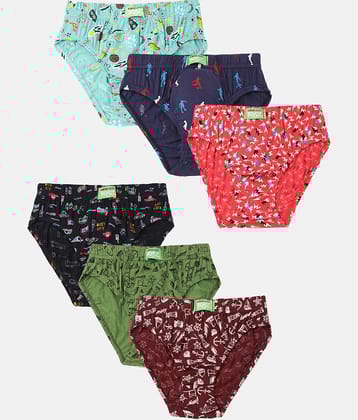 Lux Cozi Pack of 6 Boys Cotton Briefs ( Multicolor )