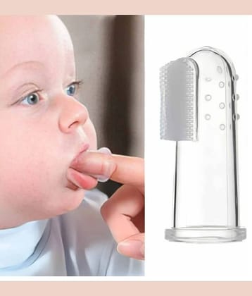 Qin Pin White Silicone Baby Toothbrush ( 1 pcs )