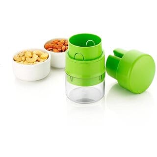 Manual Dry Fruit Cutter  Nut Chopper Almond Cashew Walnut Cutter Compact Plastic Kitchen Tool for Dry Fruits  Snacks Green