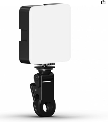 Lapster Luma core LED Video light for video shooting youtube ,Zoom Meeting, Photography Lighting with Clip Dimmable and Rechargeable for Camera Selfie Stick Tripod Laptop Cellphone and other gadgets