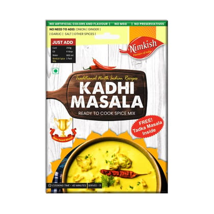 Nimkish Kadhi Masala Ready to Cook Spice Mix | 100g | Free Dal Tadka 10g | Onion Ginger Garlic Already in Mix | Himalayan Recipe Nimkish Kadhi Masala Ready to Cook Spice Mix | 100g | Free Dal Tadka 10g | Onion Ginger Garlic Already in Mix | Himalayan Recipe