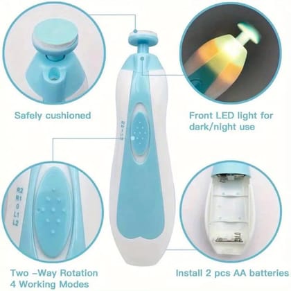 Electric Baby Nail Trimmer Care Safe Electric Baby Nail Care Set Electric Nail File Drill Toes Fingers Cleaner-6 in 1 Electric Baby Nail Trimmer Care Safe Electric Baby Nail Care Set Electric Nail File Drill Toes Fingers Cleaner-6 in 1
