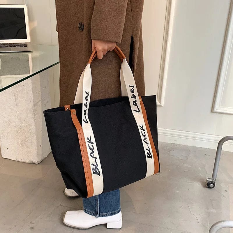 Women's Designer Tote Canvas Large Capacity Fashion Brand Bag Simple Luxury  Shopping Bag