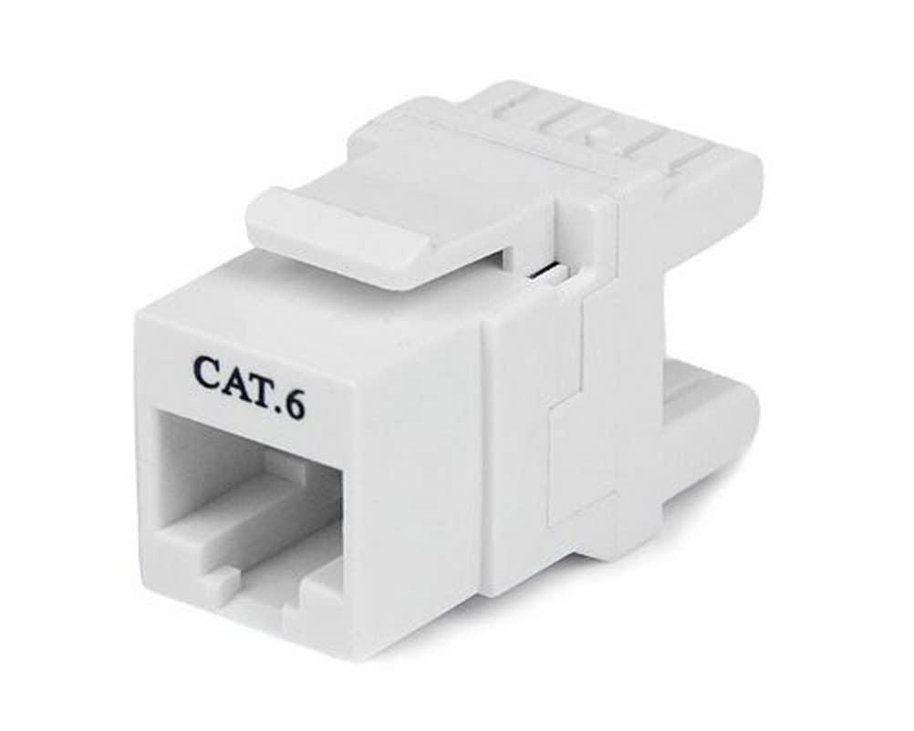 Cat 6 180 Degree Keystone Jack RJ45 Ethernet Wall Jack - 110 UTP