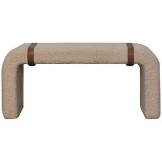 Boucle Leather Strap Bench