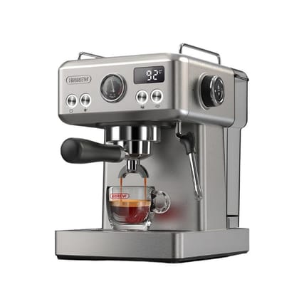 HIBREW H10A Espresso Coffee Machine (Silver), 20 Bar Semi-Automatic Coffee Maker, Compact Stainless Steel, Fast Heating, Temperature Control, Strong Steam Frothing for Cappuccino Latte HIBREW H10A Espresso Coffee Machine (Silver), 20 Bar Semi-Automatic C