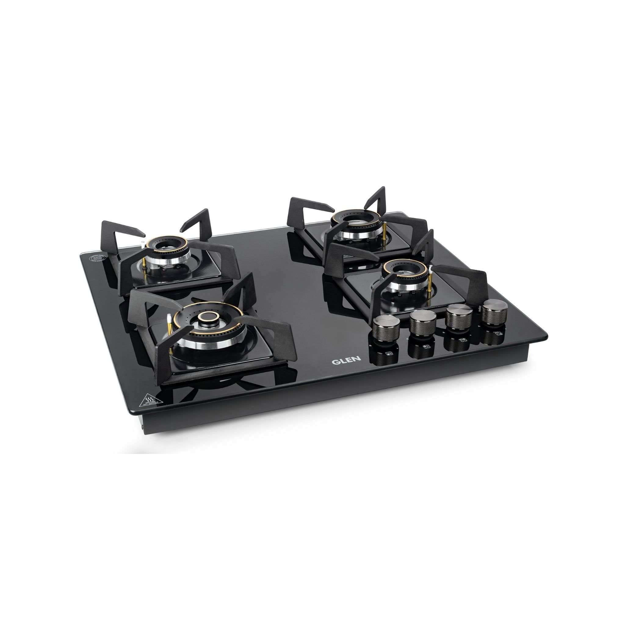4 Burner DFVS Glass Hob with Triple Ring Forged Brass Burners Auto Ignition (BH1064DFHTTR)