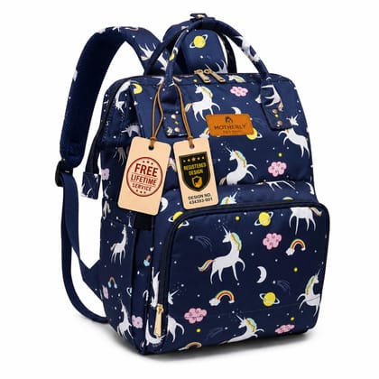 Motherly Patented Baby Bag for Mother Travel, Elegant Series, Dark Violet Motherly Patented Baby Bag for Mother Travel, Elegant Series, Dark Violet - Unicorn Light Green / Standard