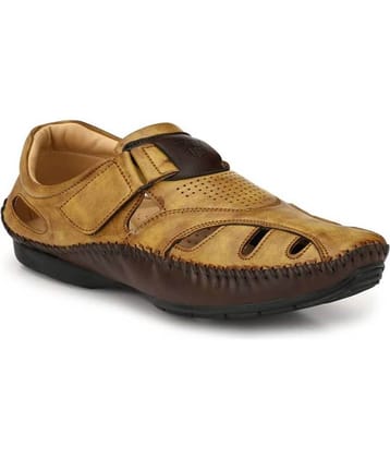 Fashion Victim Beige Faux Leather Sandals