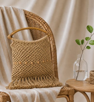 Handcrafted Jute Sutli & Wooden Ring Handbag
