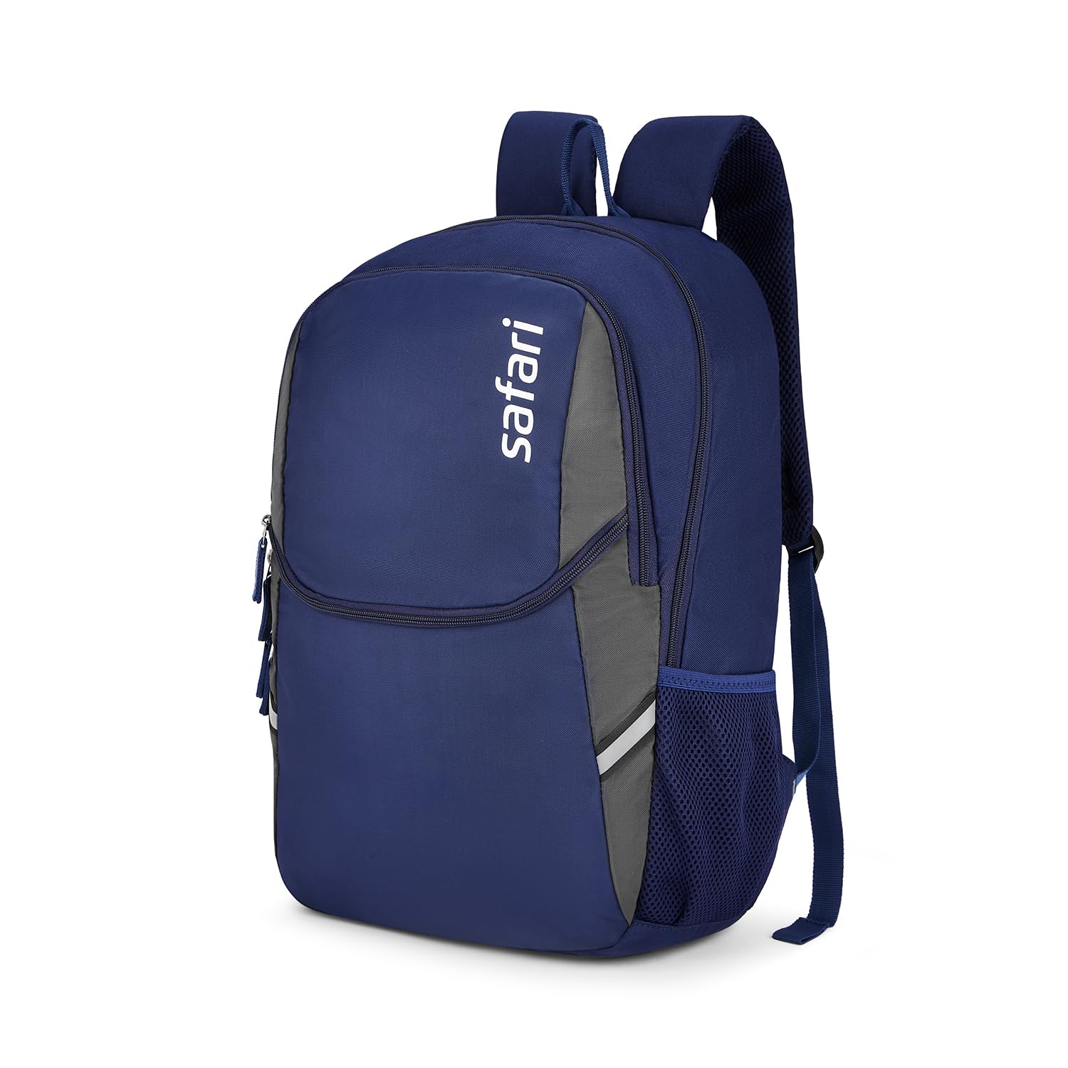 Nudge Laptop Backpack for men & women, school bag for boys and girls, college bag, office bag, travel bag, 3 compartments, Bottle holder, Front pocket, Color Blue