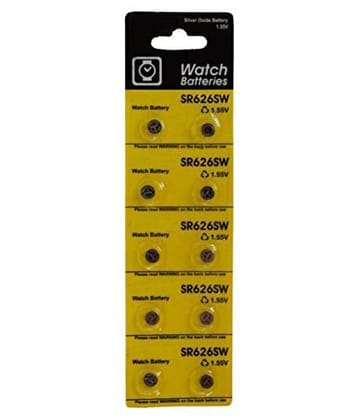 Exelent 10-Pack SR626SW Wrist Watch Battery Cell LRAGButton Batteries -1.5V Alkaline, Universal for Mens and Womens Small Analog Watches -364A, 376, 377A 377 Cell