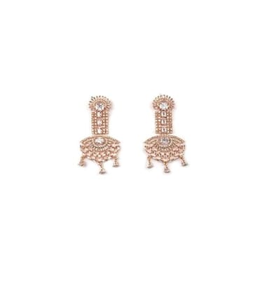 Generic Women's Brass Silver Plated Drop Earrings (White)-PID66259 Generic Women's Brass Silver Plated Drop Earrings (White)-PID66259