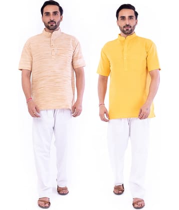 DESHBANDHU DBK - Muticolor Cotton Men's Regular Kurta ( Pack of 2 )