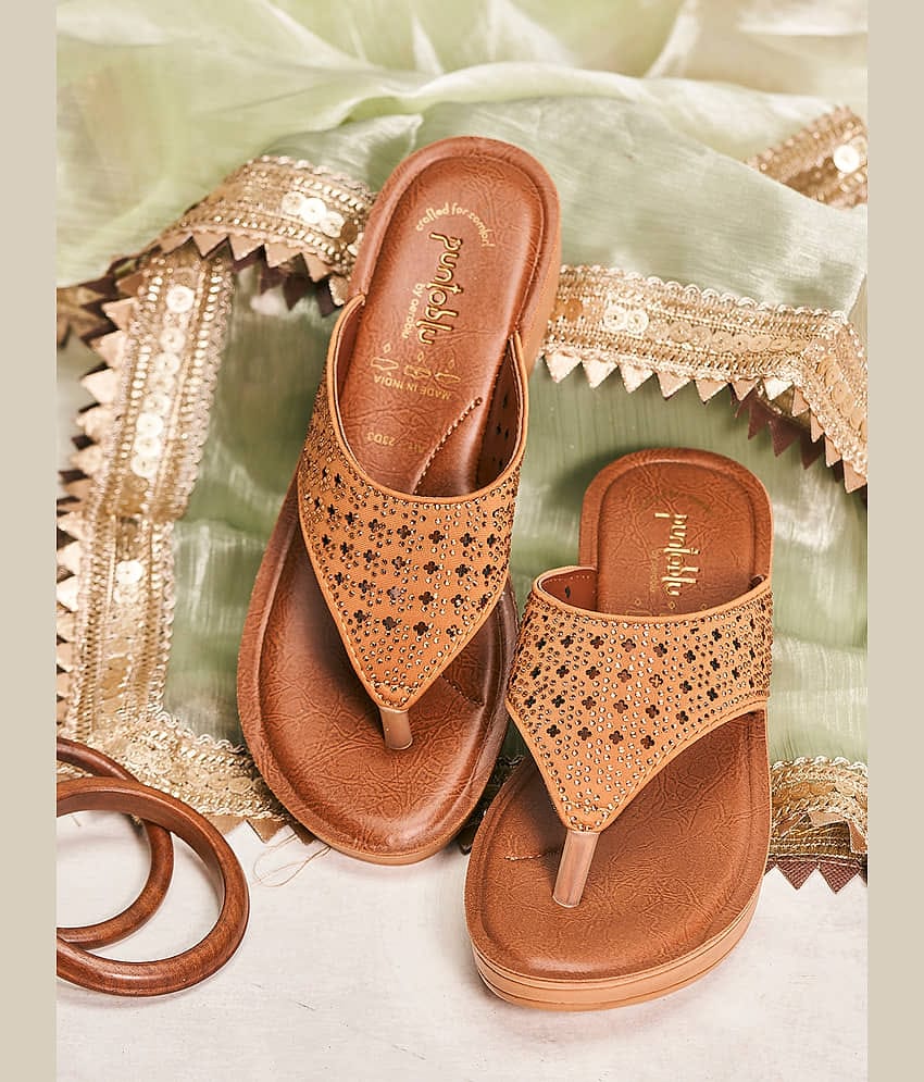 Puntoblu Tan Women's Flats