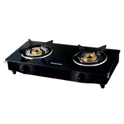 Baltra Glimmer Black Glass Top Gas Stove with Brass Burners, Manual Ignition. ISI Certified with a 2-Year Warranty. Stylish and durable kitchen essential Baltra Glimmer Black Glass Top Gas Stove with Brass Burners, Manual Ignition. ISI Certified with a 2-Year Warranty. Stylish and durable kitchen essential