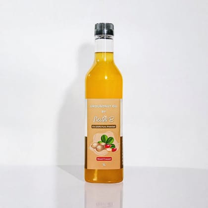Wood Pressed Groundnut Oil | 100% Pure | Kachi Ghani | Unrefined | Chemical-Free