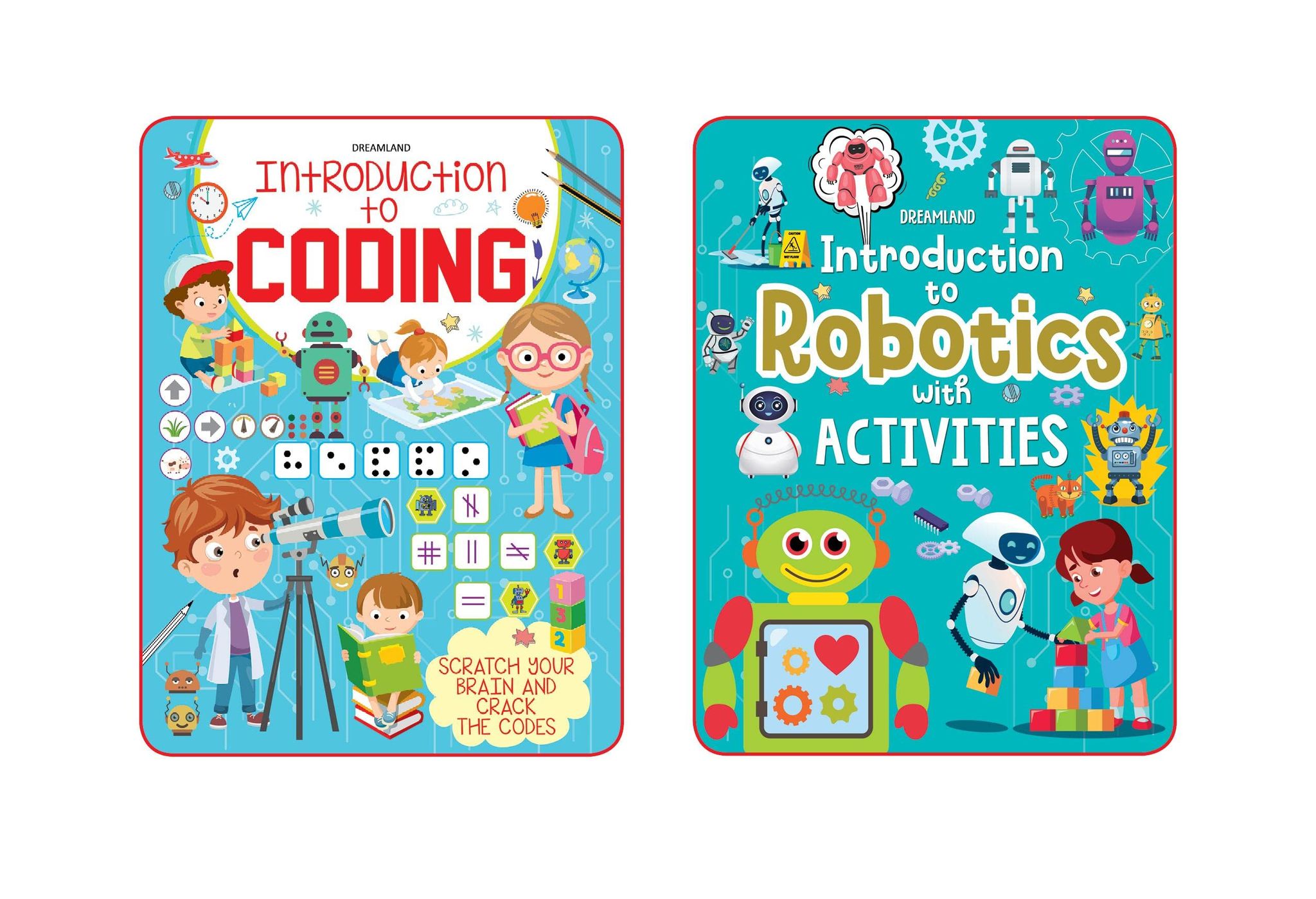 Introduction to Coding and Robotics Book with Activities for Kids Age 5 -15 years, 2 Books Pack Dreamland Publications