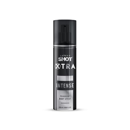 Layer�r Shot XTRA Intense Body Spray for Men | Spicy Woody Fragrance with Grapefruit & Guaiawood | 120ml