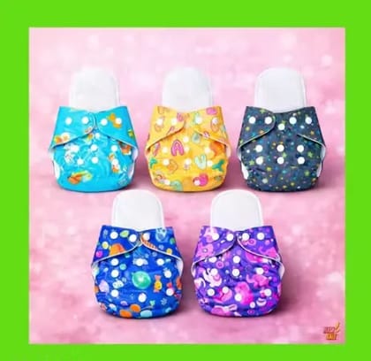 Pack of 6 with 6 Inserts Eco Friendly Baby Diaper Pack of 6 with 6 Inserts Eco Friendly Baby Diaper