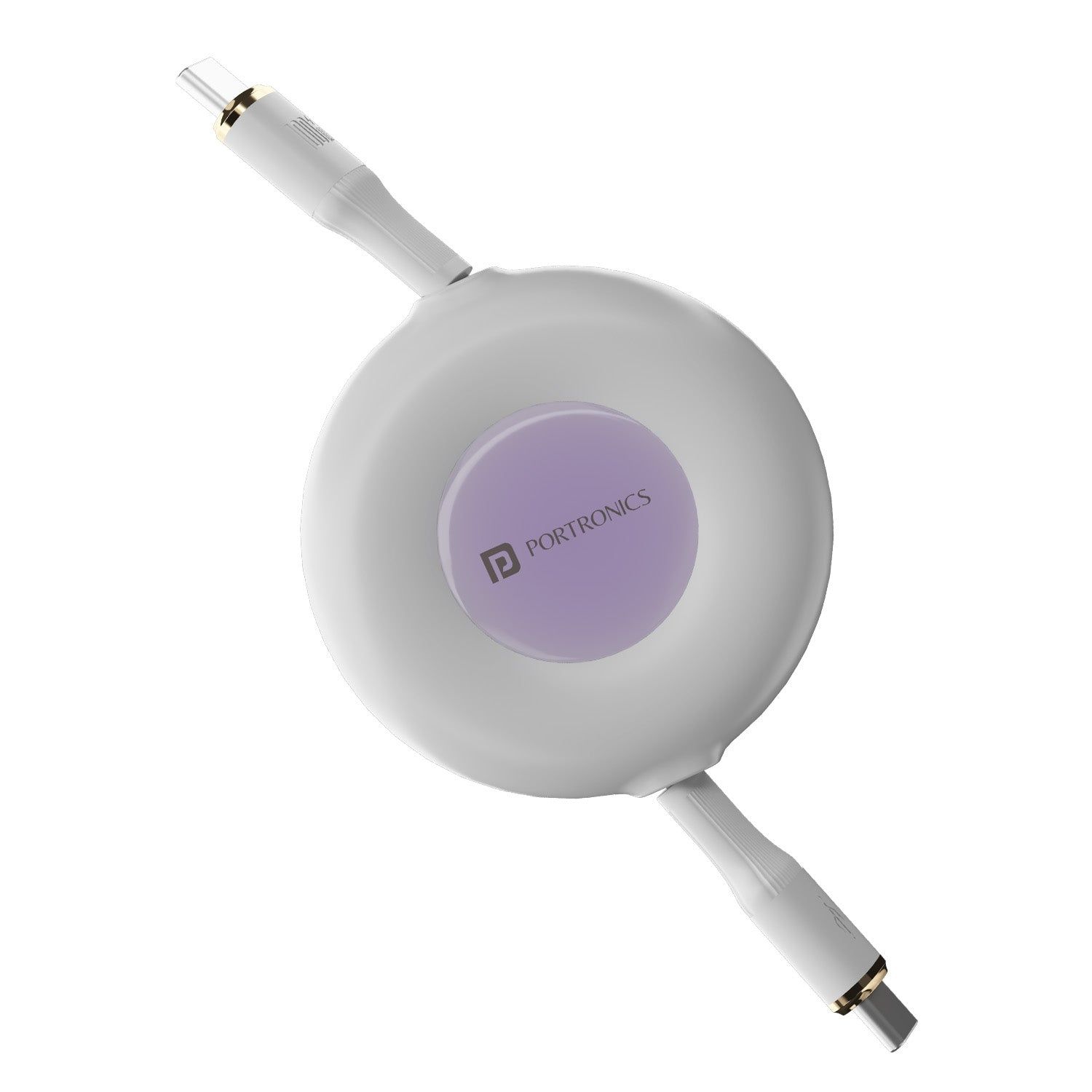 Portronics Konnect Recoil - 100W Charging cable, Nylon Braided, Data Transfer, Portable and Versatile