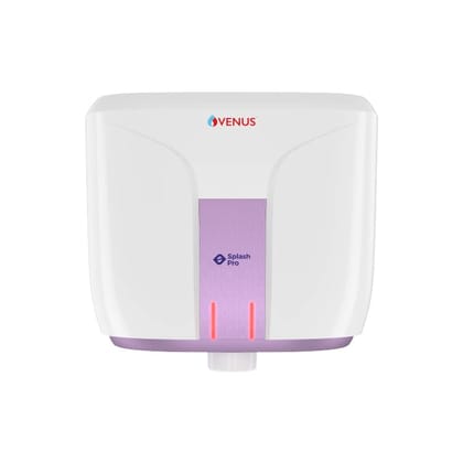 Venus Splash Pro 06 Litre Storage Water Heater For Bathroom | Porcelain Enamel Glasslined Tank | BEE 5 Star rated | Guarantee 10 Years on Inner Tank (White/Purple Haze) Venus Splash Pro 06 Litre Storage Water Heater For Bathroom | Porcelain Enamel Glassl