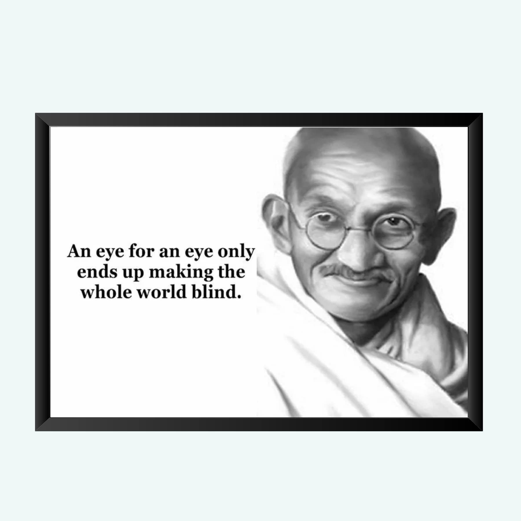 NOKKES Gandhi ji Wall Photo Frame For And Wall Decoration Wall Photo Frame Size 8X12 Inch_23