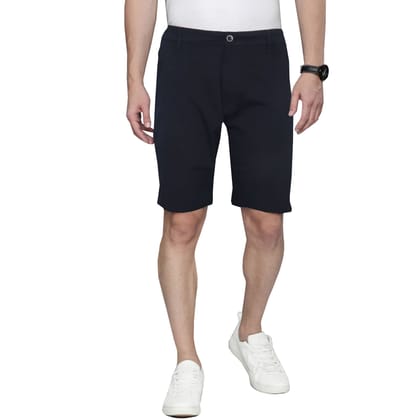 Cotton Black Solid Shorts