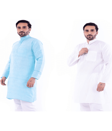 DESHBANDHU DBK Multi Cotton Kurta Pack of 2