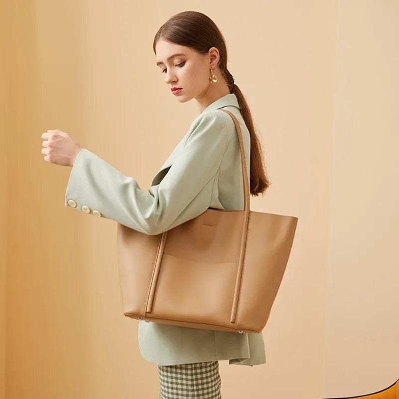Luxury Handbag Custom Wholesale Charm Office Duffle Cow Genuine Real Leather Tote Hand Bag Women Ladies Female