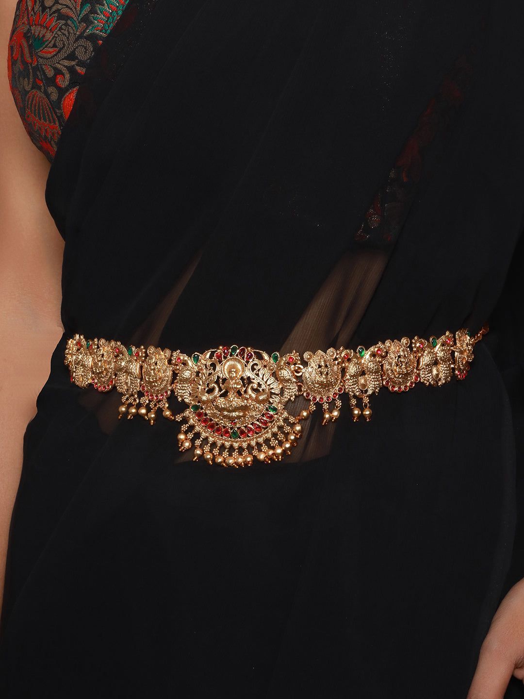 Gold Plated Antique Bridal Temple Hip Belt Kamarbandh