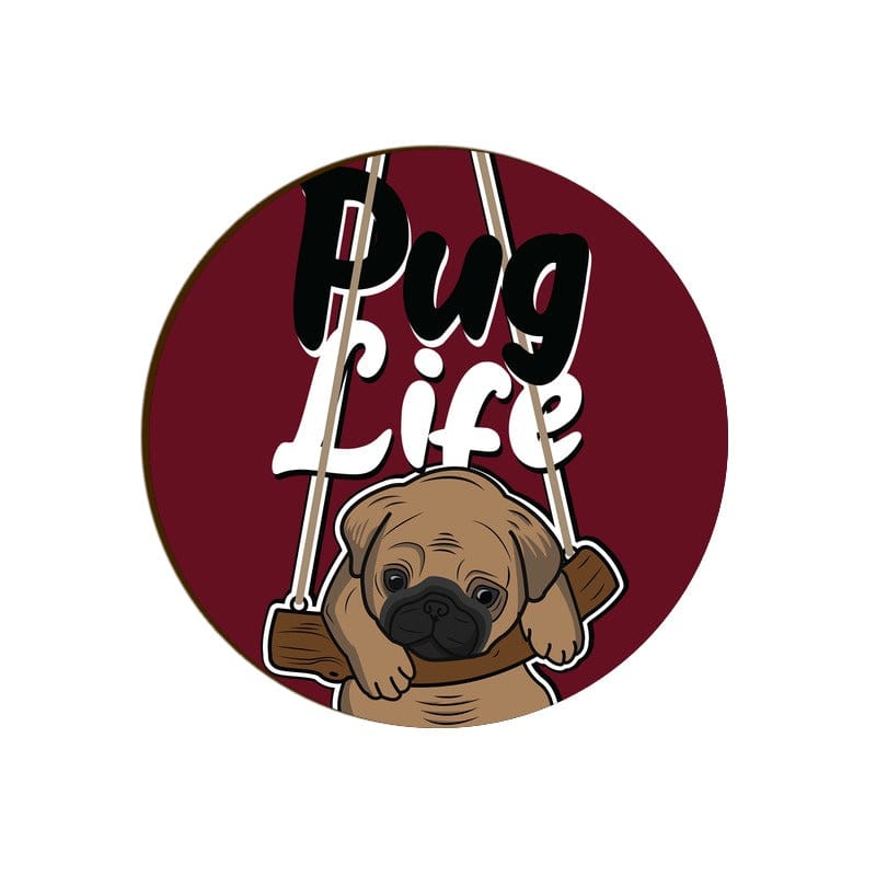 Pug Life Round Coaster
